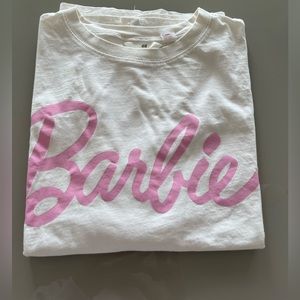 Cream/ Ecru Barbie logo t-shirt